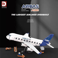 Thumbnail for City Passenger Plane Building Blocks A1380 Dreamliner Airbus Transport Airliner Model