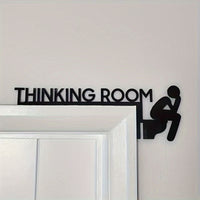 Thumbnail for 1pc Modern Metal Toilet Door Sign/Wall Sculpture