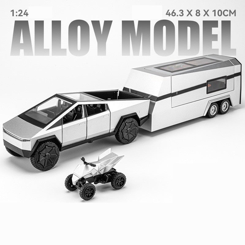 1:32 Telescopic Trailer Camper Alloy Model