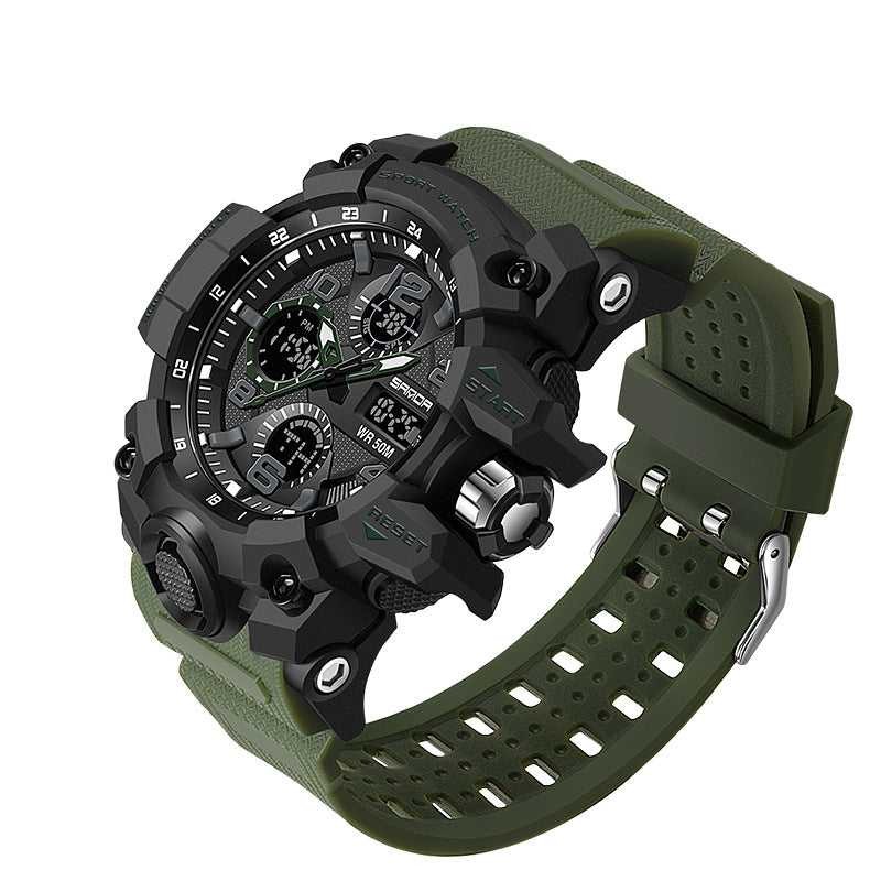 Military Men's Watches Waterproof Dual Display Quartz