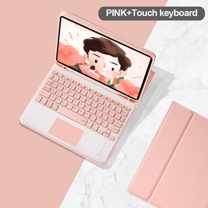 Case For iPad with Pencil Holder Keyboard Upgraded to Touch-Control Version