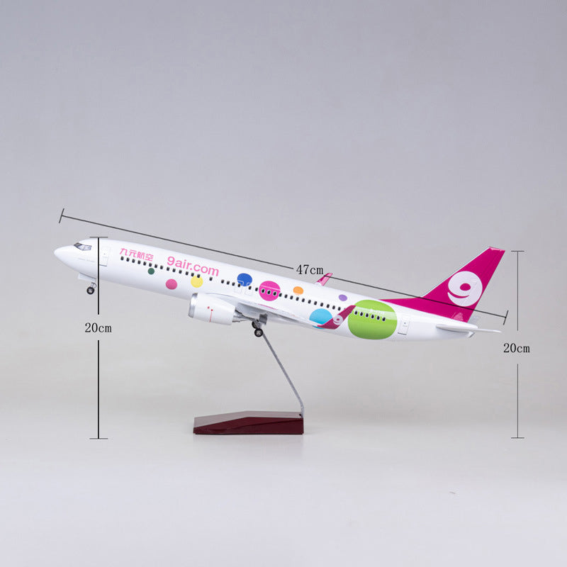 9air Boeing 737-800 (Special Edition 47CM) Airplane Model