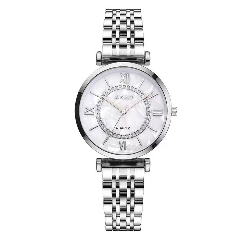 Fashion Diamond Ladies Quartz Watch Steel Female Wristwatch Luxury Crystal Women Bracelet Watches