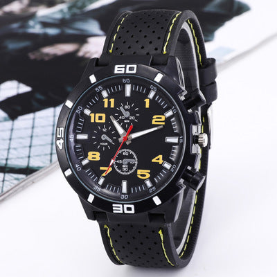 Kegllect Men Quartz Watch Silicone Strap Business Fashion Watches