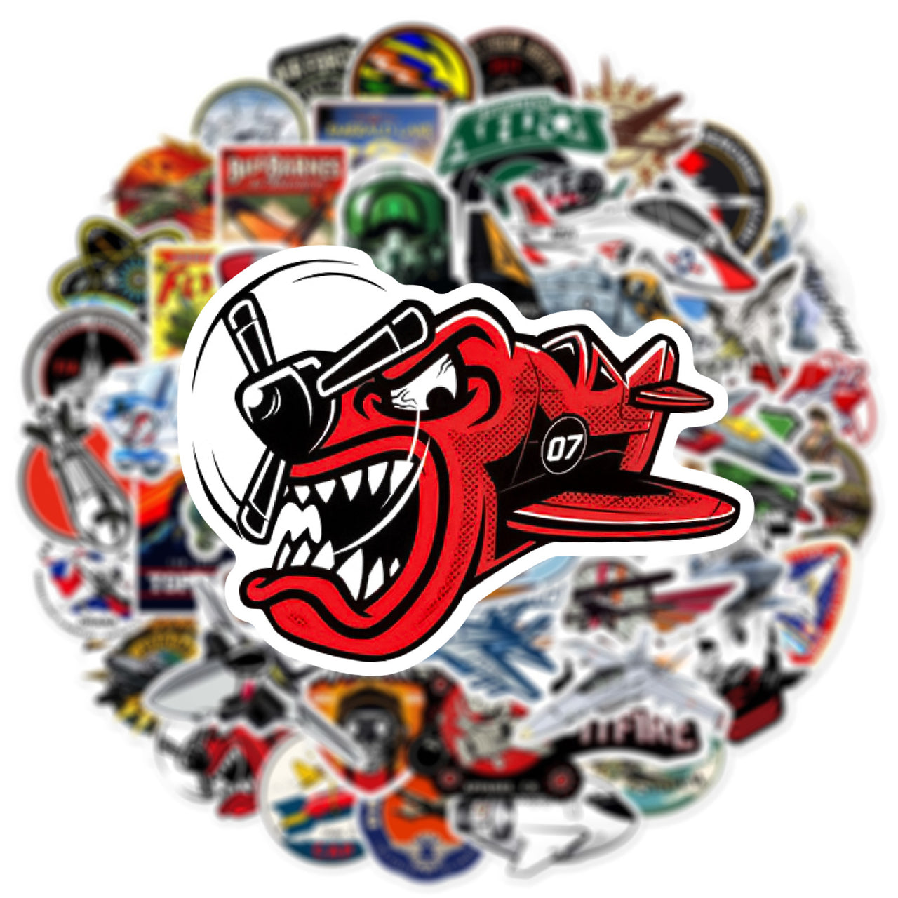 50 Pieces Fighter Military Suit A Stickers (Mixed)