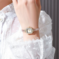 Thumbnail for Fashion Rhinestone Women Watch Square Dial Ladies Quartz Watches Bracelet Band Wristwatches