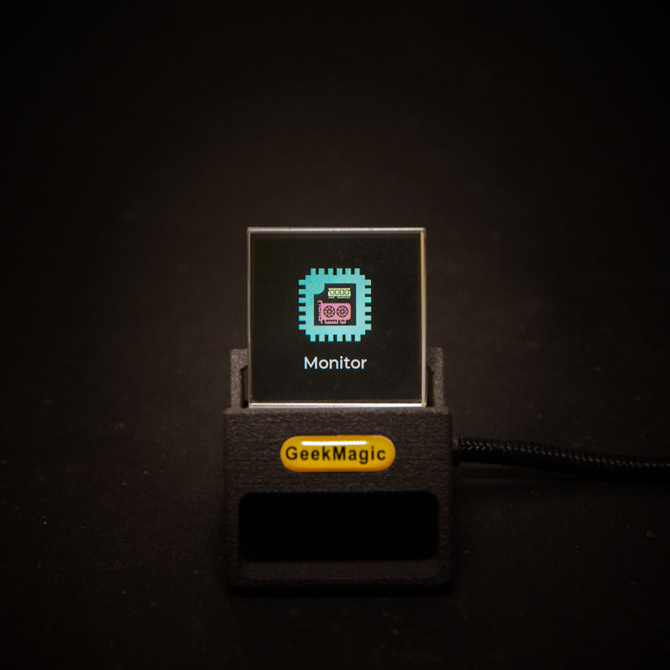 Table clock — Crystal Mini Monitor for Bitcoin & Weather Tracking on the printed clock face — view 16