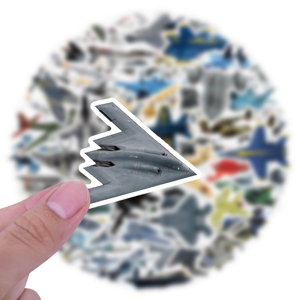 60 Pieces Fighter Aircraft Stickers (Mixed)