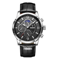 Thumbnail for Top Brand Luxury Brown Leather Casual Quartz Watch Men
