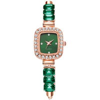 Thumbnail for Fashionable Ladies Quartz Watch Drawstring Square Sugar Insert Diamond Pull out Bracelet Style Women's Wristwatch