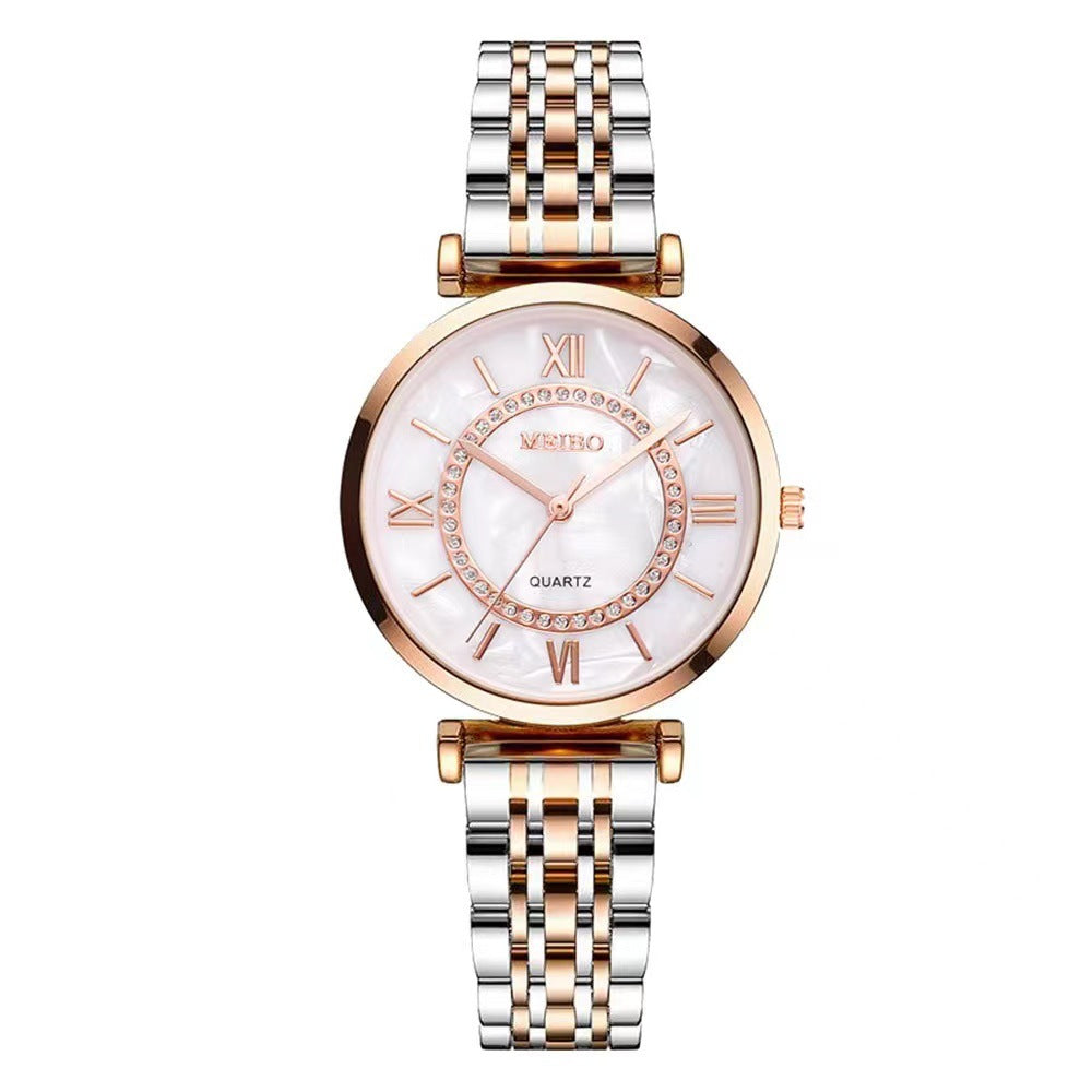 Fashion Diamond Ladies Quartz Watch Steel Female Wristwatch Luxury Crystal Women Bracelet Watches