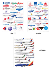 Thumbnail for 69 Pieces Airline Logo Airplane Stickers (Mixed)