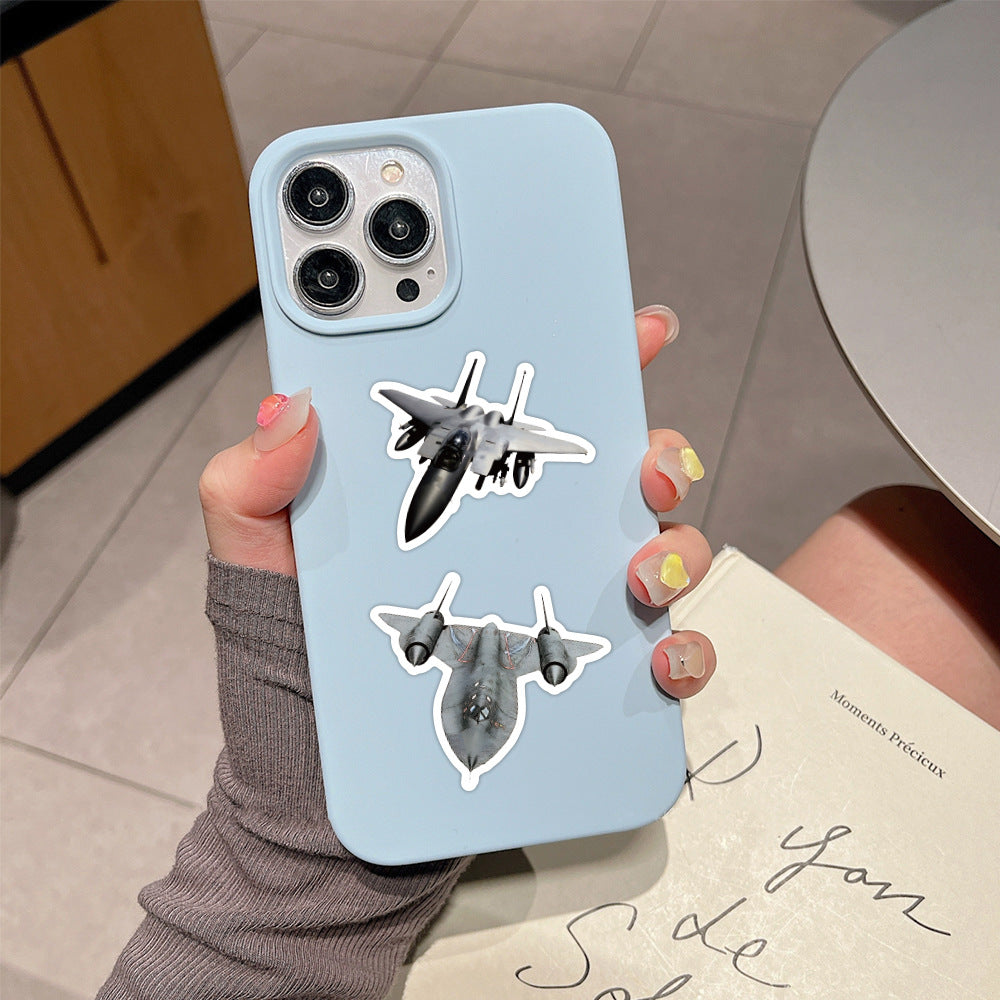 60 Pieces Fighter Aircraft Stickers (Mixed)