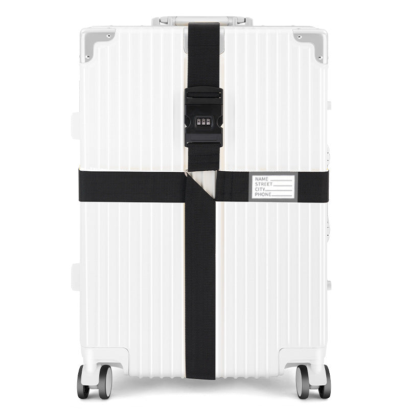 Nylon 3 Digits Password Lock Luggage Strap Cross Belt