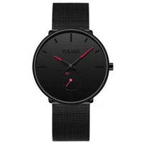 Thumbnail for Watch for Men Quartz Watch Business Stainless Steel Mesh Strap Watches Men Popular Black Dial Simple Relojes Para Hombres