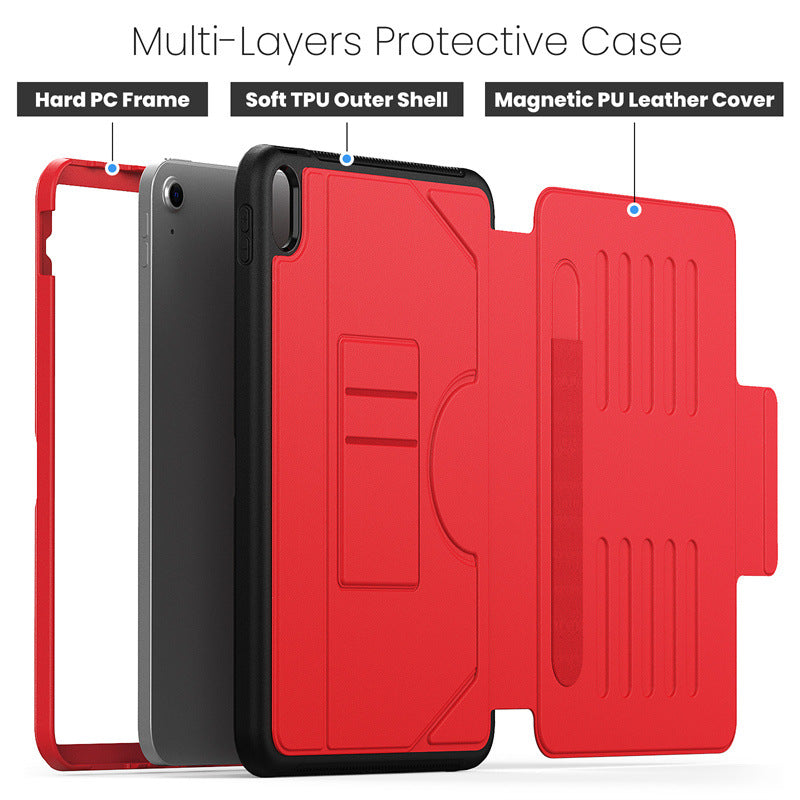 Smart Cover for iPad Model Multi-fold Back suction Case