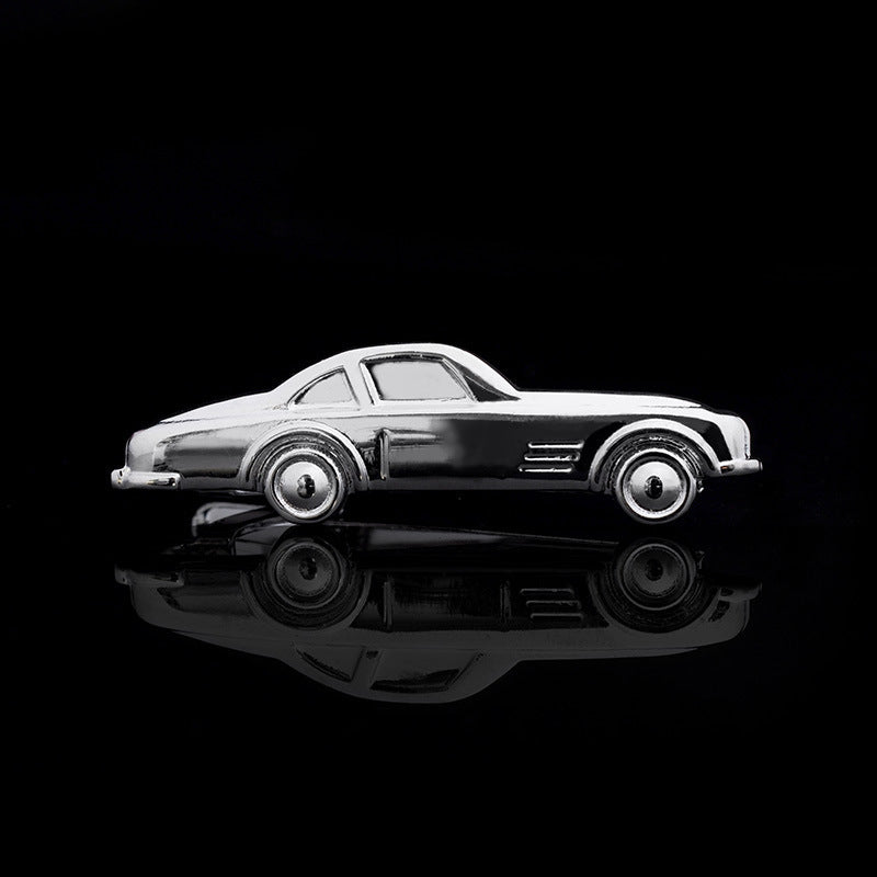 Copper Silver Car Shaped Tie Clip