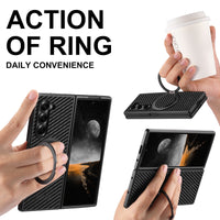 Thumbnail for Carbon Fiber Magnetic Ring Bracket Case for Samsung Galaxy Z Fold 7/6/5