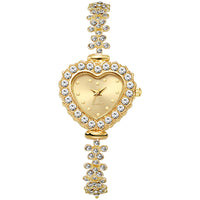 Thumbnail for Fashion Women Watches Luxury Rhinestone Heart Dial Quartz Watch Ladies Bracelet Wristwatches