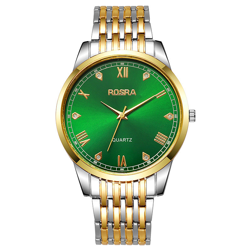 Fashionable Sports Men's Quartz Watch New Model Cross-Border Steel Belt Home Stone Watch Elegant Timepiece for Men