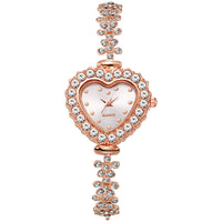 Thumbnail for Fashion Women Watches Luxury Rhinestone Heart Dial Quartz Watch Ladies Bracelet Wristwatches