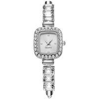 Thumbnail for Fashionable Ladies Quartz Watch Drawstring Square Sugar Insert Diamond Pull out Bracelet Style Women's Wristwatch