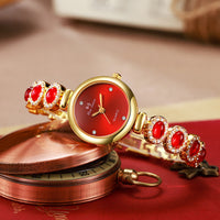 Thumbnail for Women's Watch Fashion Trend Women's Bracelet Watch Round Dial Inlaid with Diamond Quartz Watch