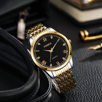 Thumbnail for Fashionable Sports Men's Quartz Watch New Model Cross-Border Steel Belt Home Stone Watch Elegant Timepiece for Men