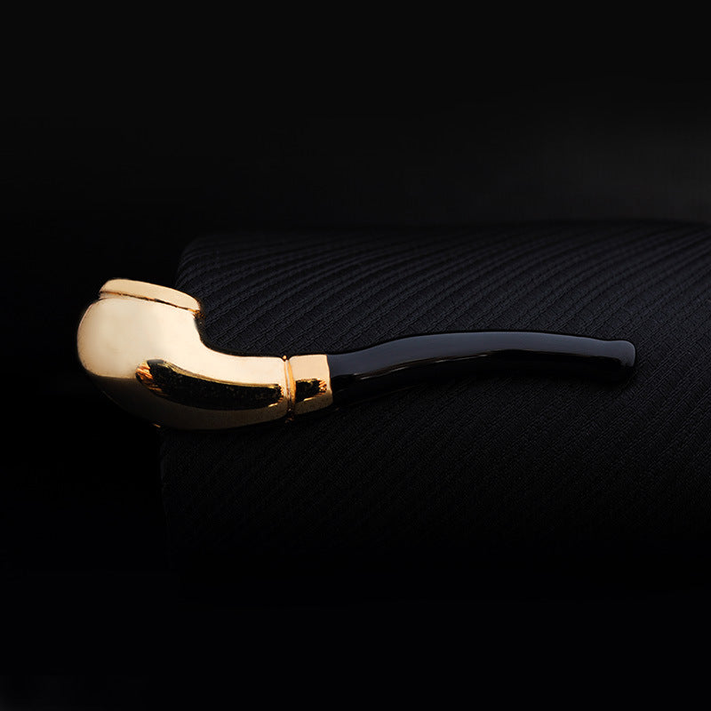 Copper Golden Pipe Shaped Tie Clip