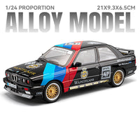 Thumbnail for 1:24 BMW M3 Racing Latte Art Series Alloy Model with Sound-Light & Dust Cover Base