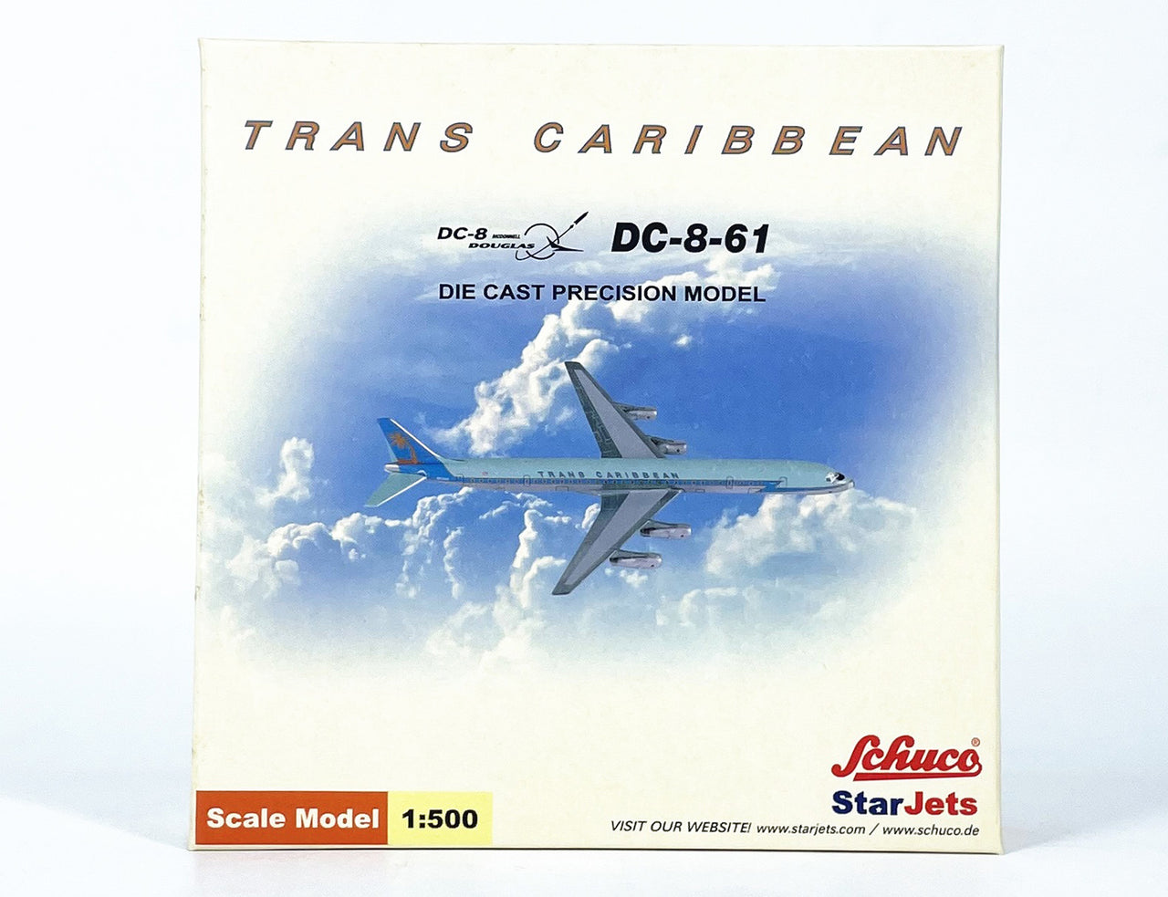 Trans Caribbean Airlines DC8 DC-8 Airplane Model (1:500 Scale)