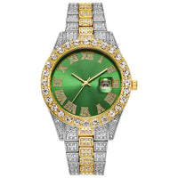 Thumbnail for Steel Strap Roman Rhinestone Calendar Quartz Watch Fashion Male Wristwatch