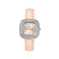 Thumbnail for Fashionable Minimalist Ladies' Square Quartz Watch Full Sky Star Leather Strap Black Business Style Women's Wristwatch