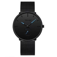 Thumbnail for Watch for Men Quartz Watch Business Stainless Steel Mesh Strap Watches Men Popular Black Dial Simple Relojes Para Hombres