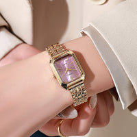 Thumbnail for Stainless Steel Strap Watch Women Luxury Gift Quartz Wristwatch Student Fashion Simple Square Quartz Watches