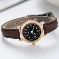 Thumbnail for Small Strap Dial Watch Women Exquisite Retro Leather Quartz Wirstwatch