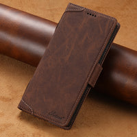 Thumbnail for Faux Leather Flip Case with Card Holder, Stand and Magnetic Button for Samsung Galaxy S25 Ultra