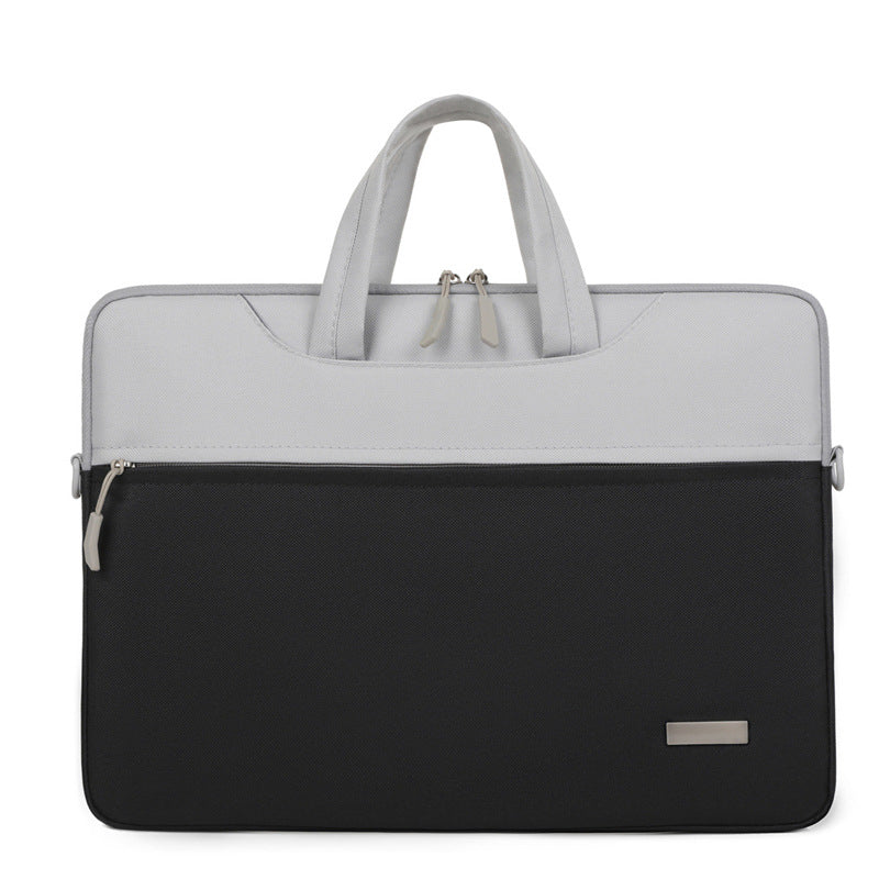 Waterproof Contrast Color Shoulder Laptop Bag