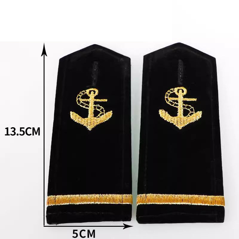 Super Quality Navy Yacht Captain Epaulettes (1,2,3,4 - Gold Stripes)
