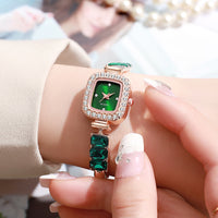 Thumbnail for Fashionable Ladies Quartz Watch Drawstring Square Sugar Insert Diamond Pull out Bracelet Style Women's Wristwatch