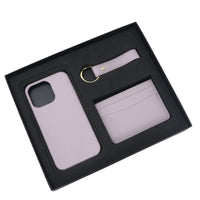 Thumbnail for Pebble Leather Phone Case For iPhone Keychain Card Holder Business Gift Set