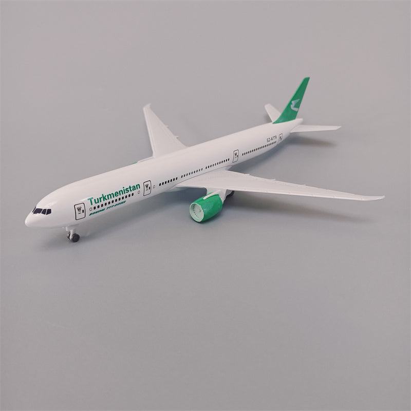 Turkmenistan Airlines Boeing 777 Airplane Model (19CM)