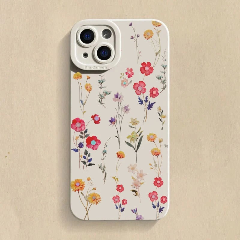 Minimalist Fresh Style Phone Case For iPhone Shockproof Silicone Soft Cover