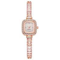 Thumbnail for Fashion Rhinestone Women Watch Square Dial Ladies Quartz Watches Bracelet Band Wristwatches