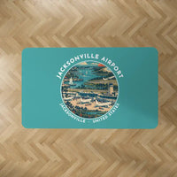 Thumbnail for Albert J. Ellis Airport (OAJ) Carpets - Carpet Rectangle - Badge - Turquoise