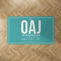 Thumbnail for Albert J. Ellis Airport (OAJ) Carpets - Carpet Rectangle - ID Tag - Turquoise