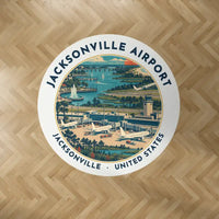 Thumbnail for Albert J. Ellis Airport (OAJ) Carpets - Carpet Round - Badge - White