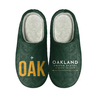 Thumbnail for Oakland San Francisco Bay Airport (OAK) Slippers & Flip Flops - Slippers - Cotton - Code - Different - Dark Green