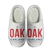 Thumbnail for Oakland San Francisco Bay Airport (OAK) Slippers & Flip Flops - Slippers - Cotton - Code - Same - White