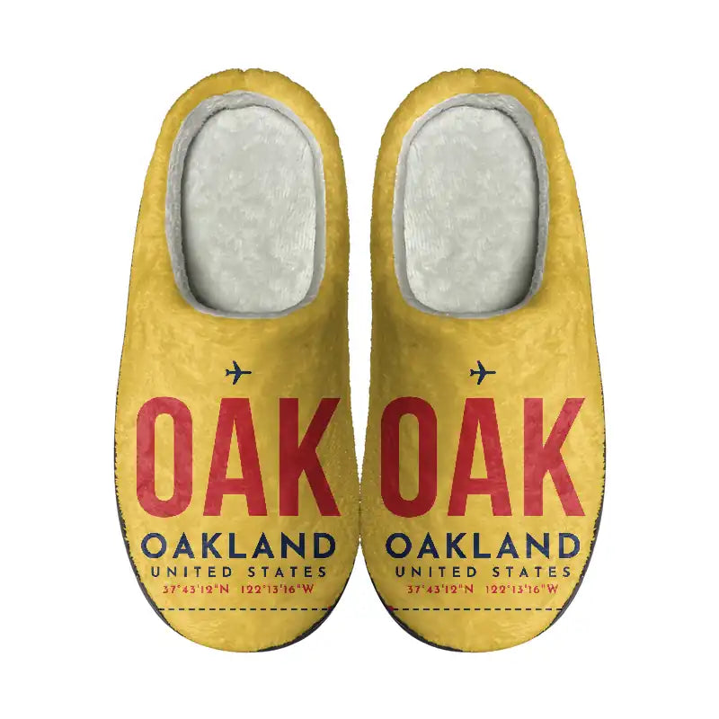 Oakland San Francisco Bay Airport (OAK) Slippers & Flip Flops - Slippers - Cotton - Code - Same - Yellow